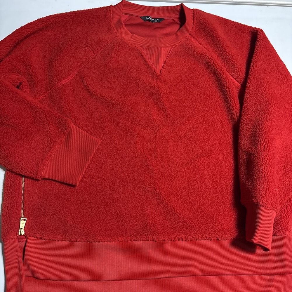 vintage Lauren Ralph Lauren  Fleece Size: XL  Bright Red USA